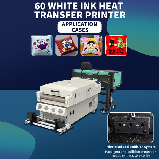 5-head manufacturer dtf white ink hot stamping printer t-shirt clothing hoodie printing machine white ink shaking powder drying all-in-one machine - base