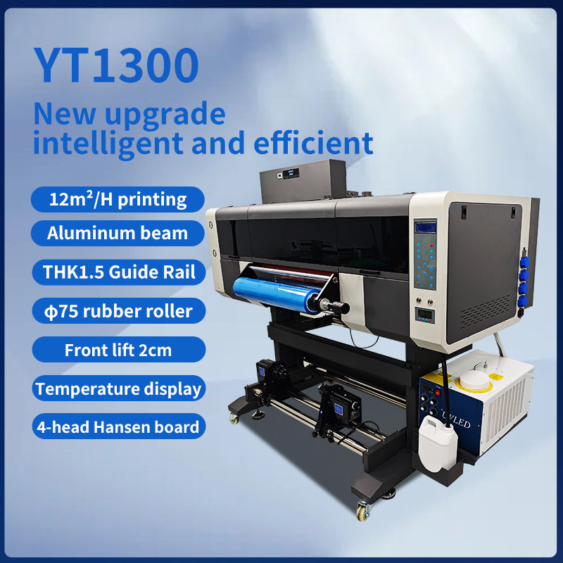 Hot Sale Dual Power Retractable UV DTF Printer | 60cm Roll to Roll Crystal Label Printing Machine